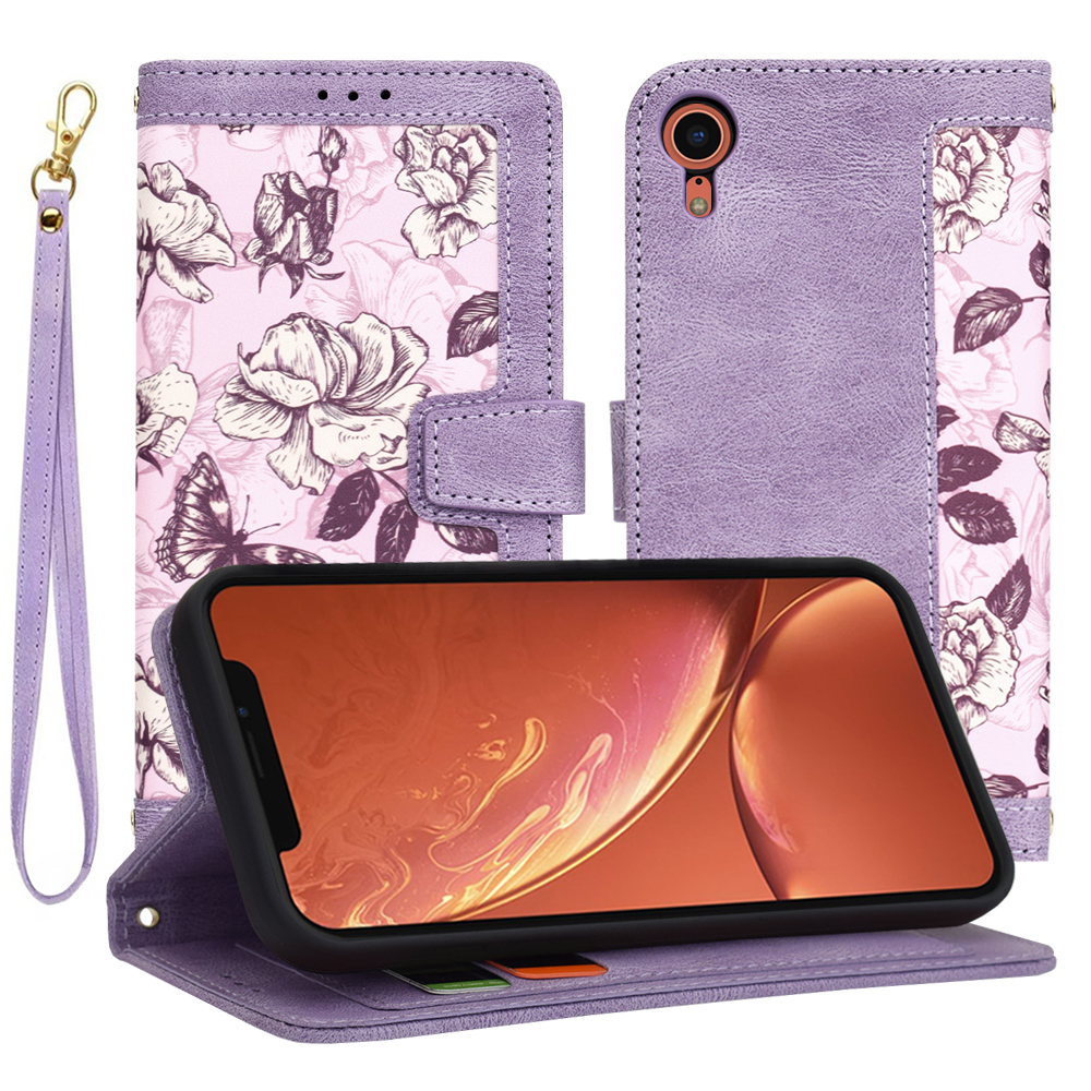 Techsuit FlipCraft puzdro na iPhone XR – tajomná fialová KF2329214