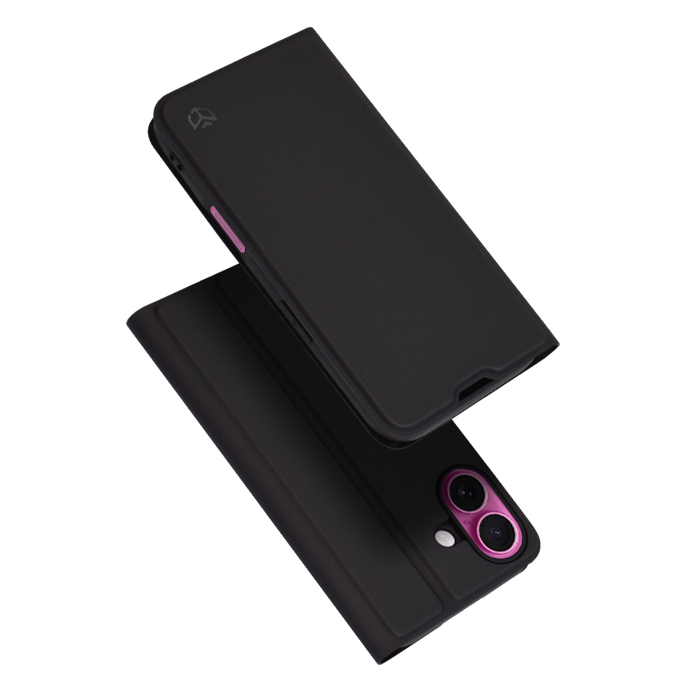 Techsuit Magskin Book puzdro na iPhone 16 Plus – čierny KF2330495