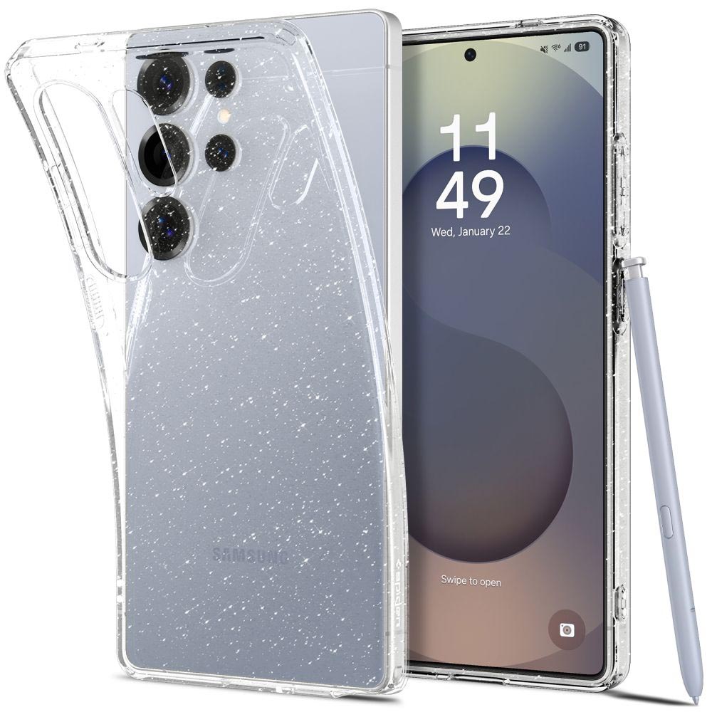 Spigen Liquid Crystal Glitter kryt na Samsung Galaxy S25 Ultra – krištáľový kremeň (Crystal Quartz) KF2345971