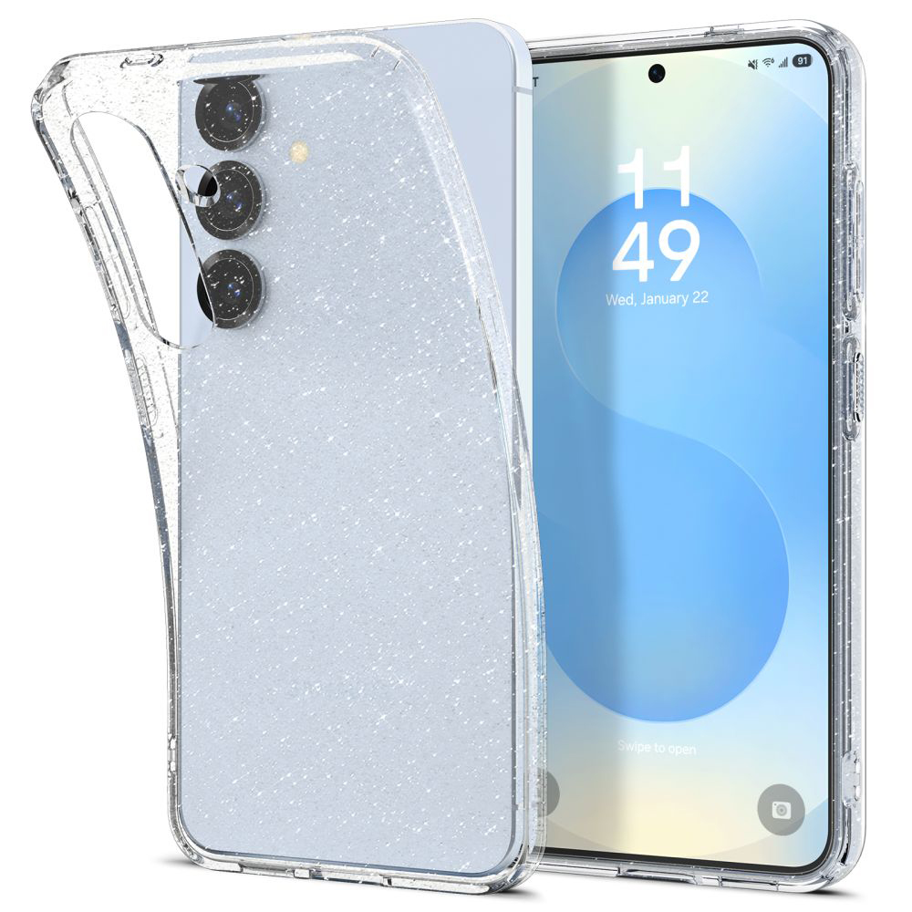 Spigen Liquid Crystal Glitter kryt na Samsung Galaxy S25 Plus – krištáľový kremeň (Crystal Quartz) KF2345970