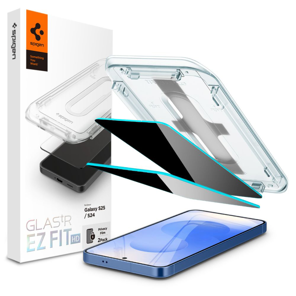 Spigen Glas.tR EZ-FIT HD (2 pack) ochranné sklo na Samsung Galaxy S24 / S25 – Privacy KF2346488
