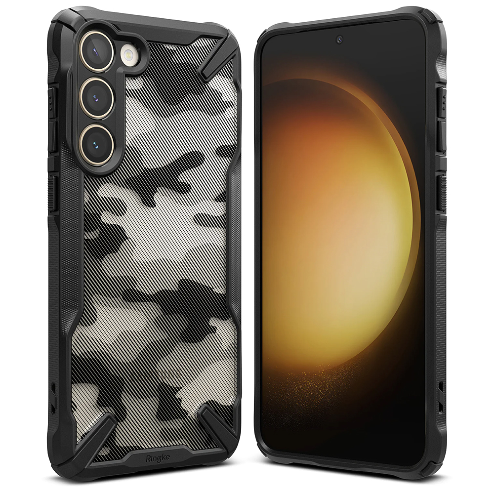 Ringke Fusion X Design kryt na Samsung Galaxy S23 Plus – Camo Black KF2311688