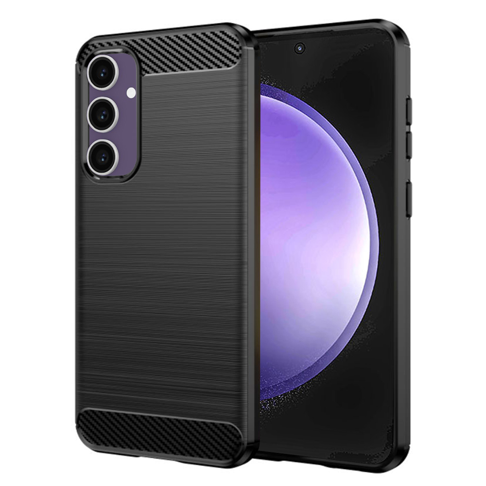 Techsuit Carbon Silicone kryt na Samsung Galaxy S23 FE – čierny KF2314033
