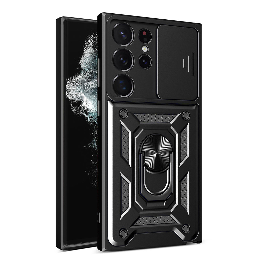 Techsuit CamShield Series kryt na Samsung Galaxy S22 Ultra 5G – čierny KF2315371
