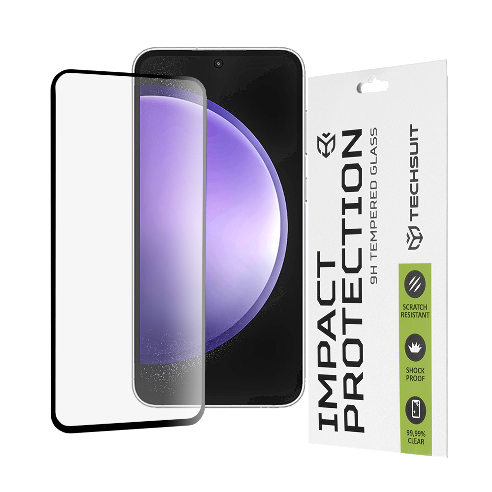 Techsuit 111D Full Cover / Full Glue Glass ochranné sklo na Samsung Galaxy S23 FE – čierne KF2315566