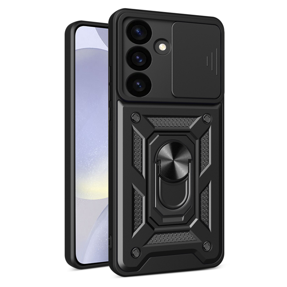 Techsuit CamShield Series kryt na Samsung Galaxy S24 – čierny KF2317387