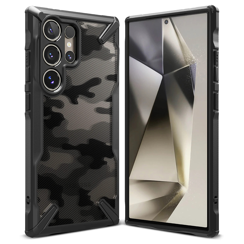 Ringke Fusion X Design kryt na Samsung Galaxy S24 Ultra – Camo Black KF2318431