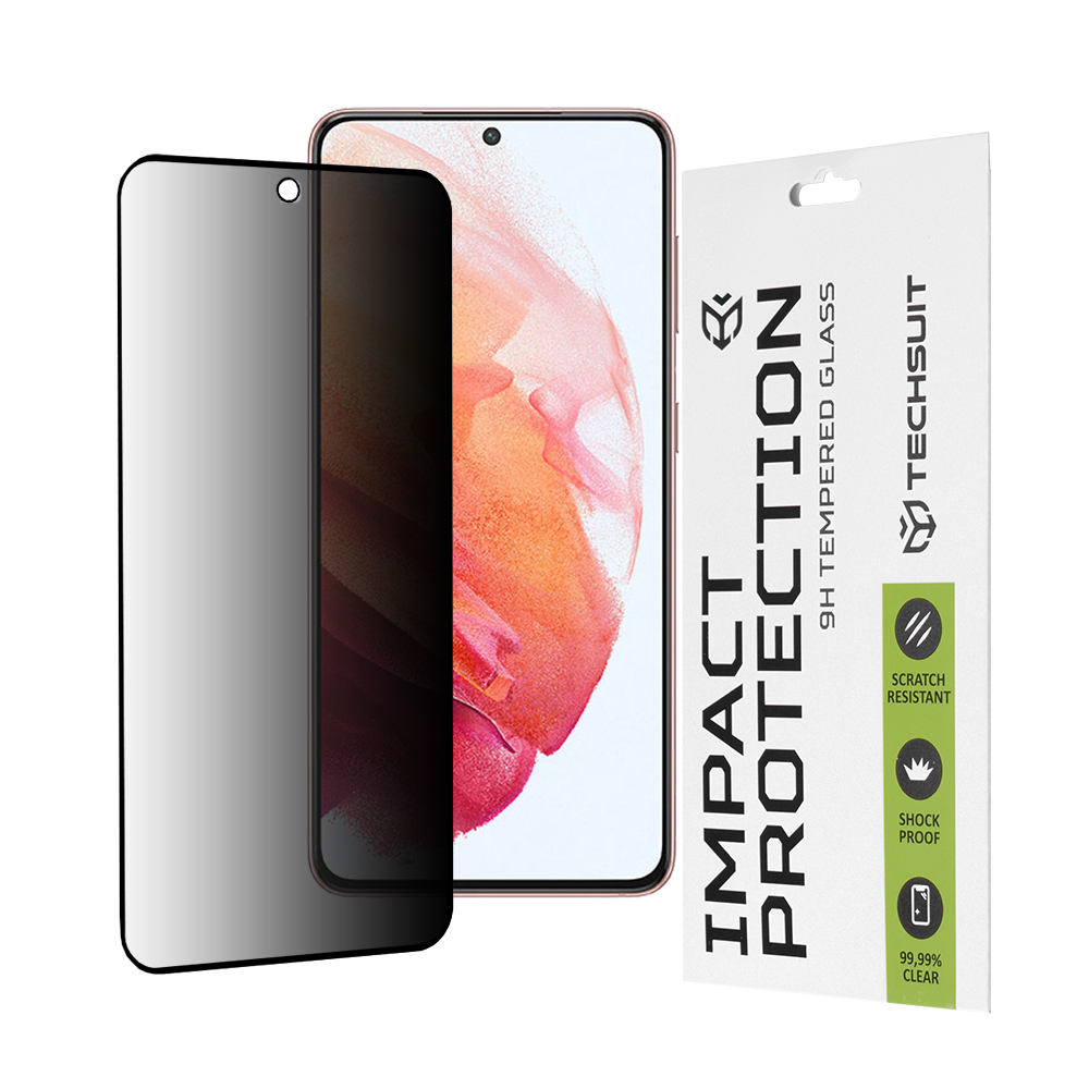 Techsuit 111D Privacy Full Glue ochranné sklo na Samsung Galaxy S21 5G – čierne KF2323444