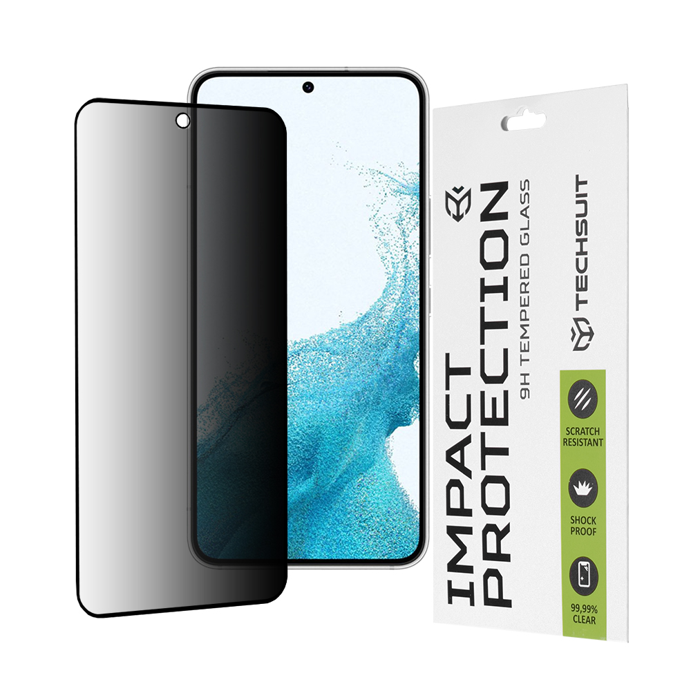 Techsuit 111D Privacy Full Glue ochranné sklo na Samsung Galaxy S22 5G / S23 – čierne KF2323471