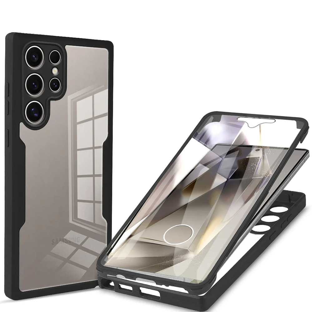 Techsuit ColorVerse 360 – ochrana obrazovky + puzdro na Samsung Galaxy S24 Ultra – čierny KF2326789