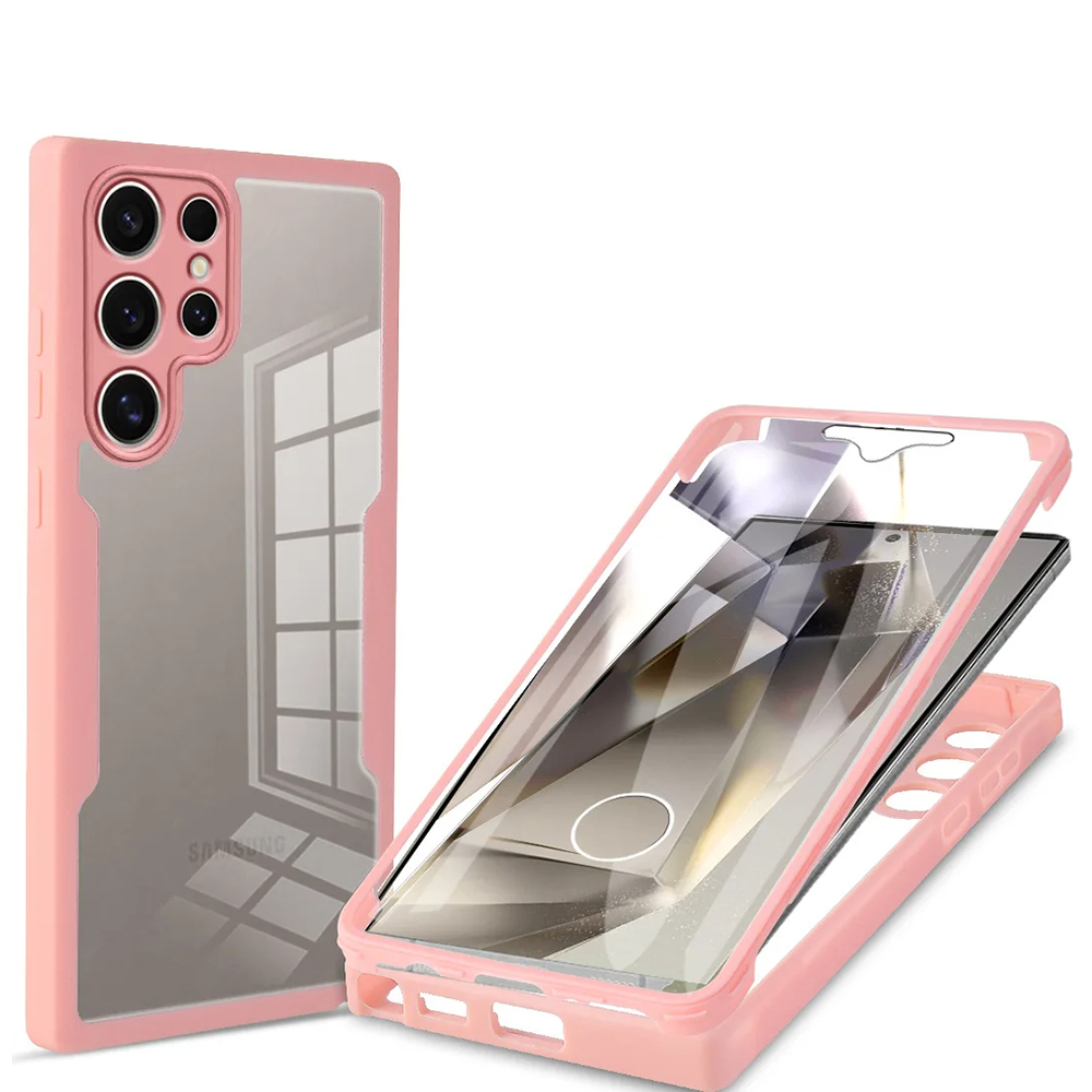 Techsuit ColorVerse 360 – ochrana obrazovky + puzdro na Samsung Galaxy S24 Ultra – ružový KF2326790