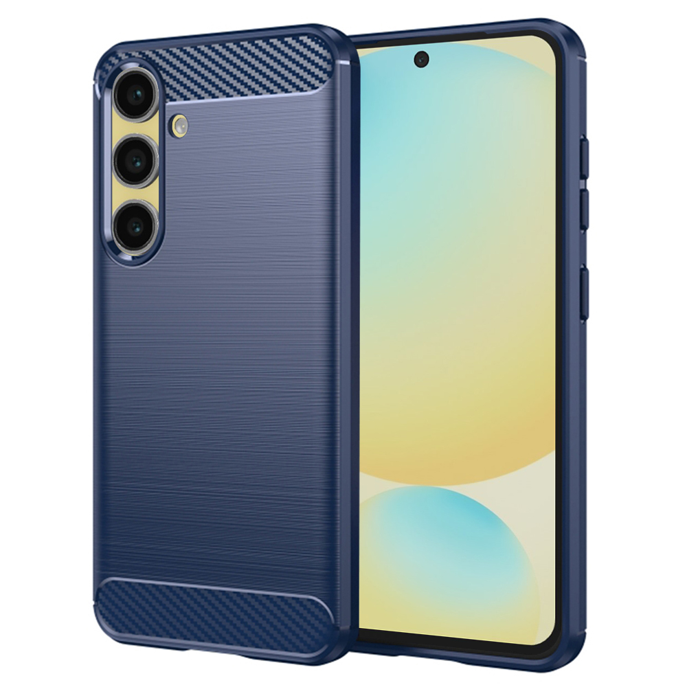 Techsuit Carbon Silicone kryt na Samsung Galaxy S24 FE – modrý KF2332310