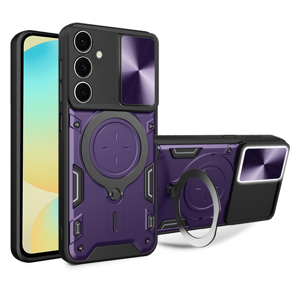 Techsuit CamGuard Pro kryt na Samsung Galaxy S24 FE – fialový KF2332322