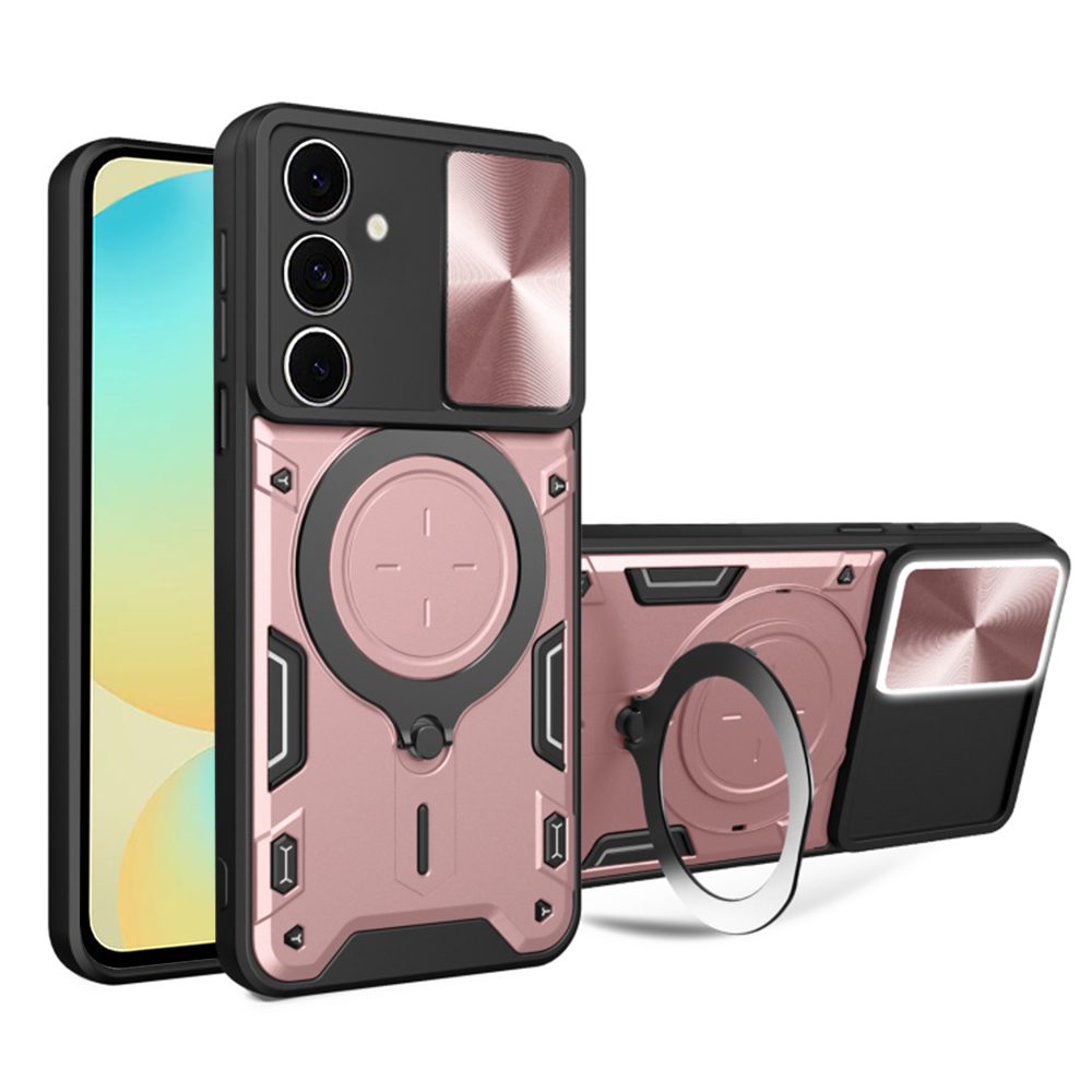 Techsuit CamGuard Pro kryt na Samsung Galaxy S24 FE – ružovo-zlatý KF2332323