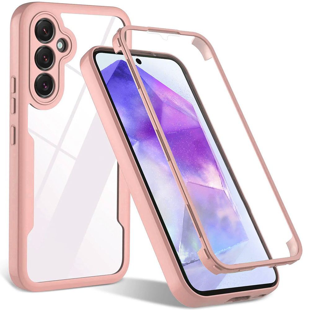 Techsuit ColorVerse 360 – ochrana obrazovky + puzdro na Samsung Galaxy S24 FE – ružový KF2335014