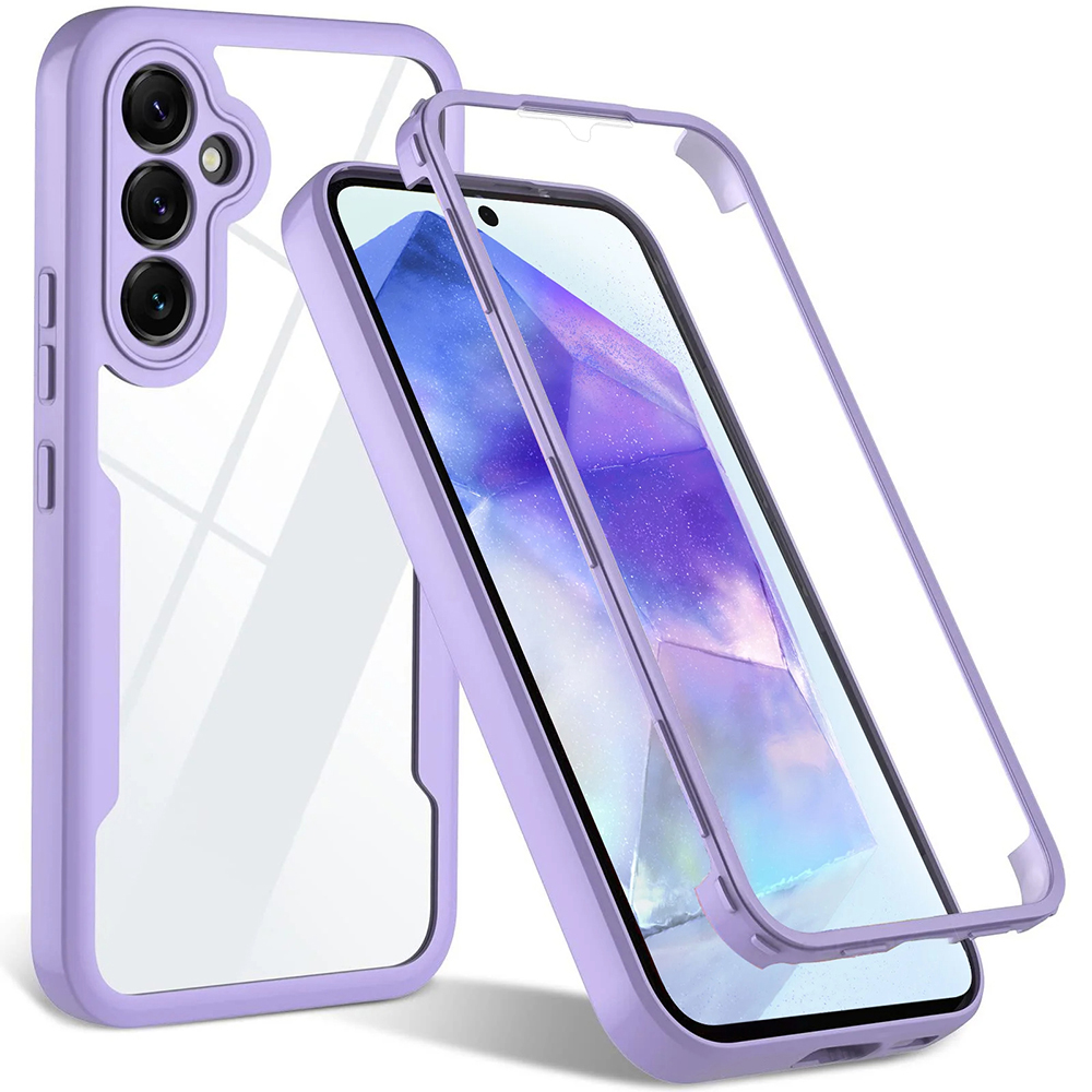 Techsuit ColorVerse 360 – ochrana obrazovky + puzdro na Samsung Galaxy S24 FE – fialový KF2335016