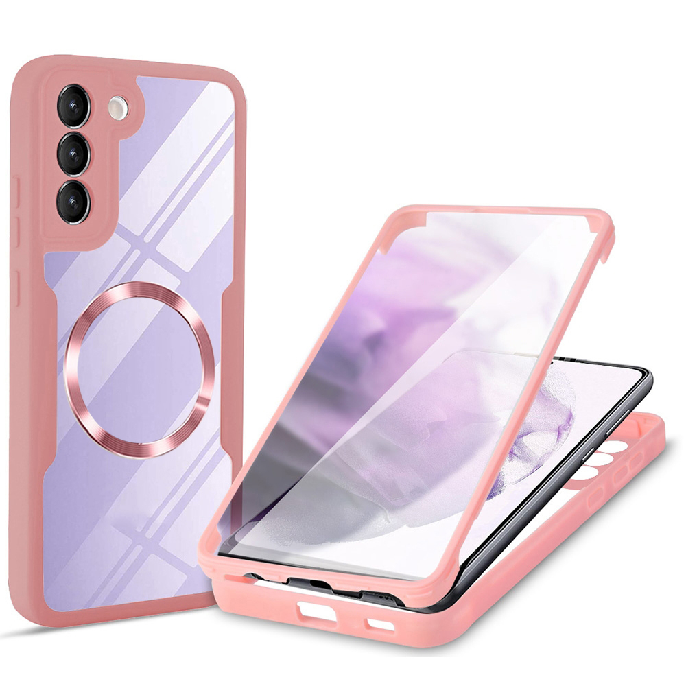 Techsuit ColorVerse 360 – ochrana obrazovky + puzdro na Samsung Galaxy S21 FE 5G – ružový KF2335931