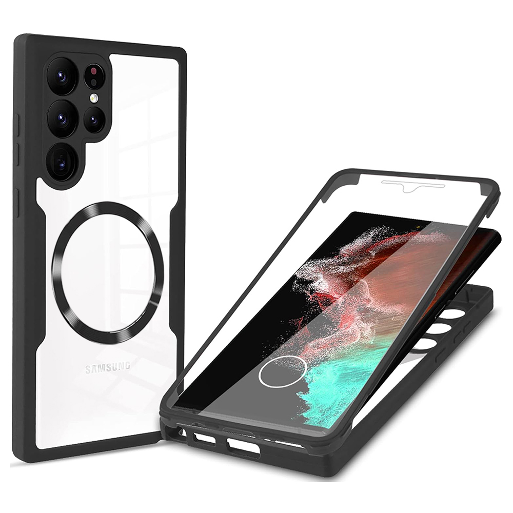 Techsuit ColorVerse 360 – ochrana obrazovky + puzdro na Samsung Galaxy S22 Ultra 5G – čierny KF2335942