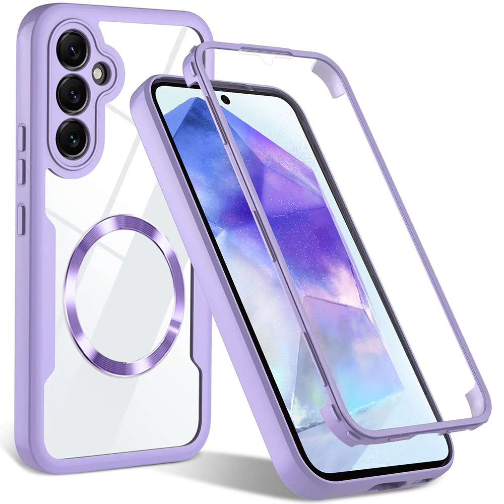 Techsuit ColorVerse 360 – ochrana obrazovky + puzdro na Samsung Galaxy S23 FE – fialový KF2336025