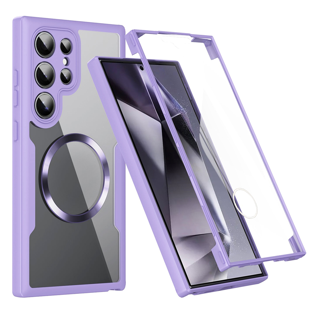 Techsuit ColorVerse 360 – ochrana obrazovky + puzdro na Samsung Galaxy S24 Ultra – fialový KF2336029