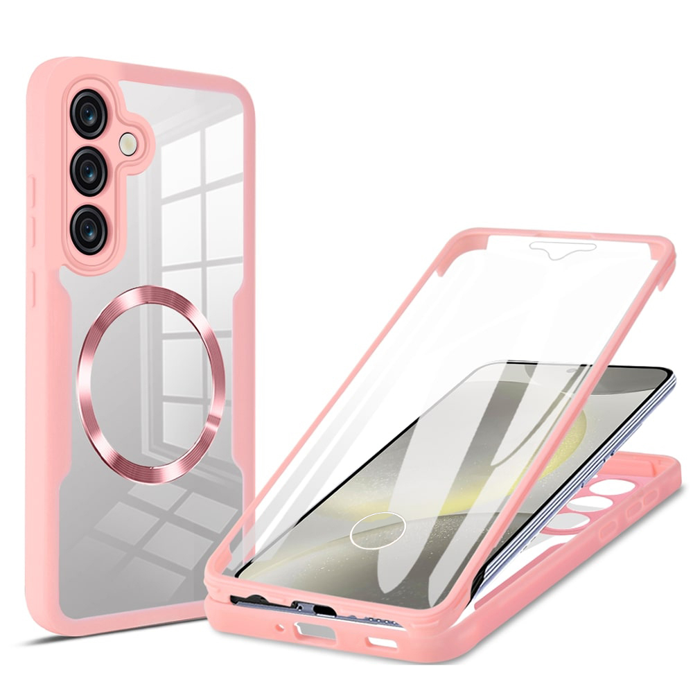 Techsuit ColorVerse 360 – ochrana obrazovky + puzdro na Samsung Galaxy S24 – ružový KF2336035