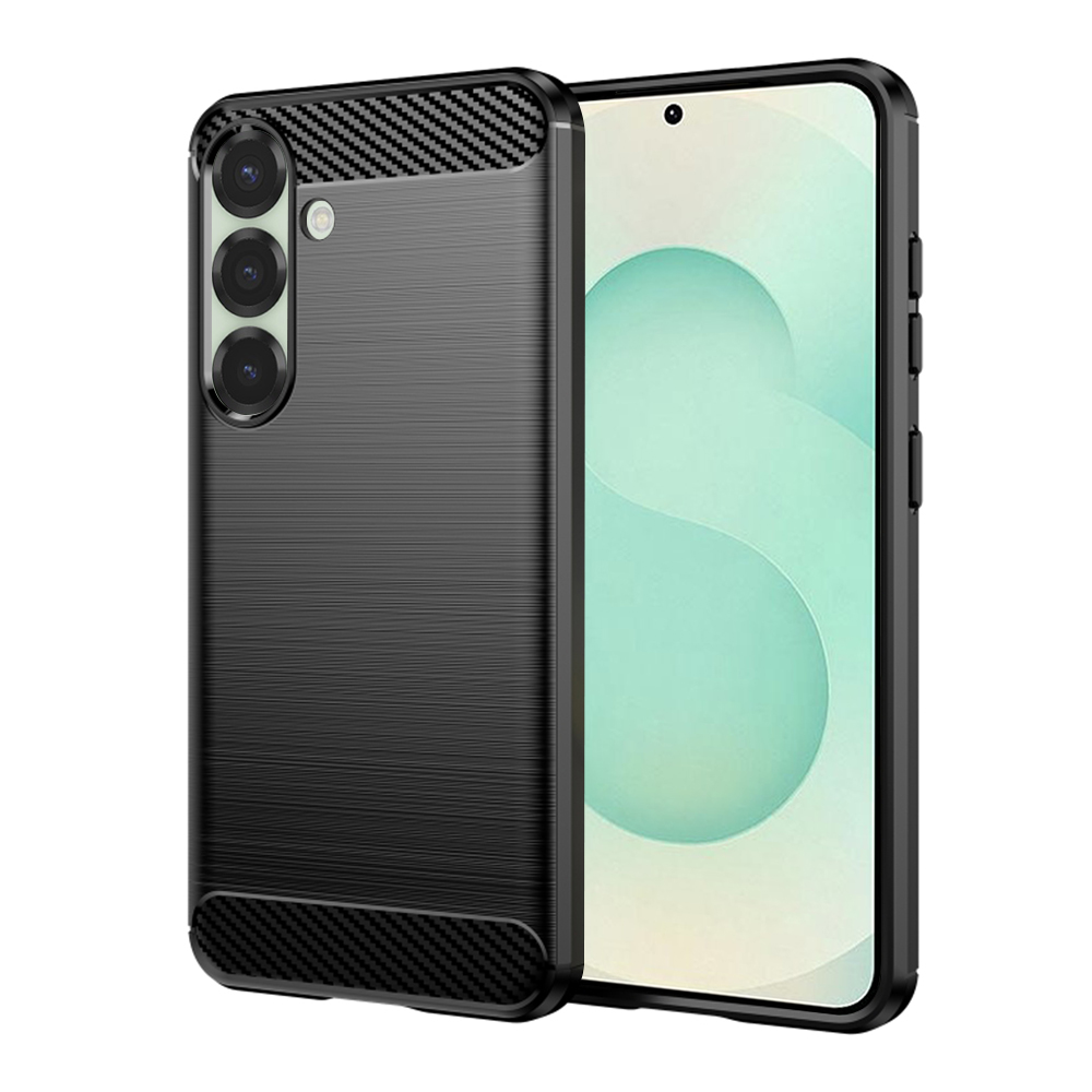 Techsuit Carbon Silicone kryt na Samsung Galaxy S25 Plus – čierny KF2339256