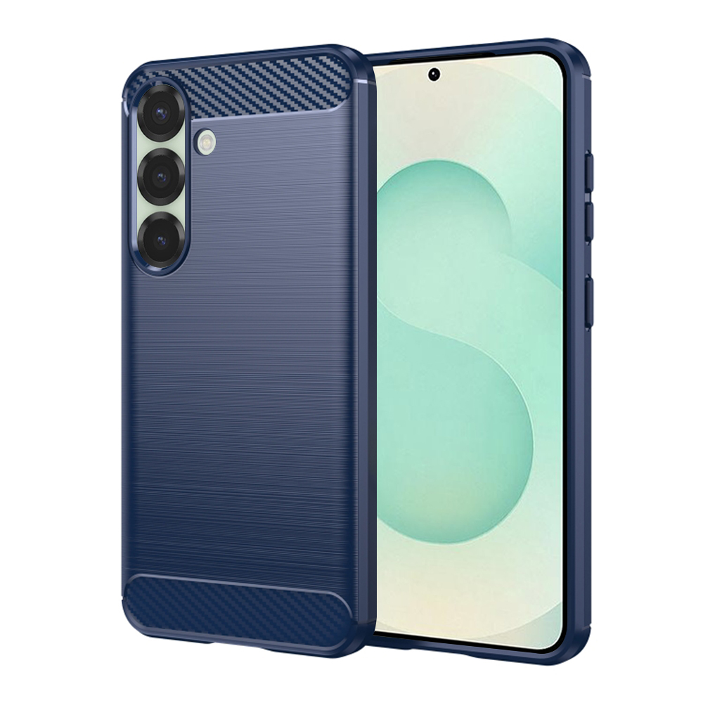 Techsuit Carbon Silicone kryt na Samsung Galaxy S25 Plus – modrý KF2339257