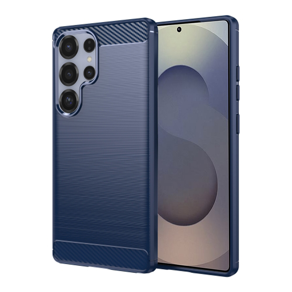 Techsuit Carbon Silicone kryt na Samsung Galaxy S25 Ultra – modrý KF2339259