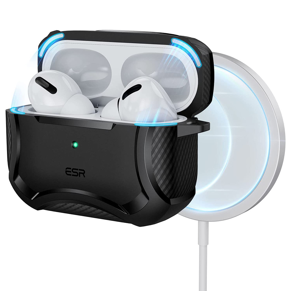 ESR Ochranné puzdro Cyber Armor Tough Case HaloLock - Apple AirPods pre 1 / 2 - Čierna KF2313305