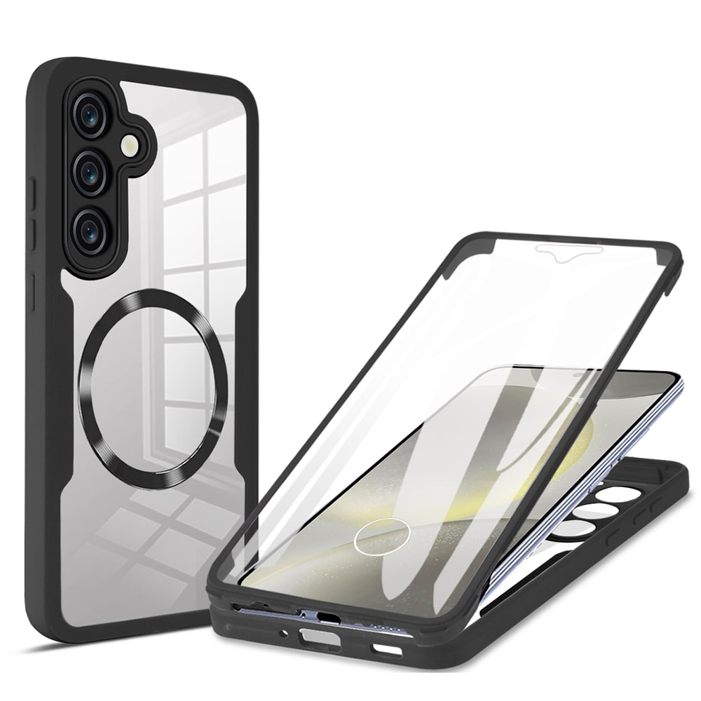 Techsuit ColorVerse 360 – ochrana obrazovky + puzdro na Samsung Galaxy S25 – čierny KF2339398