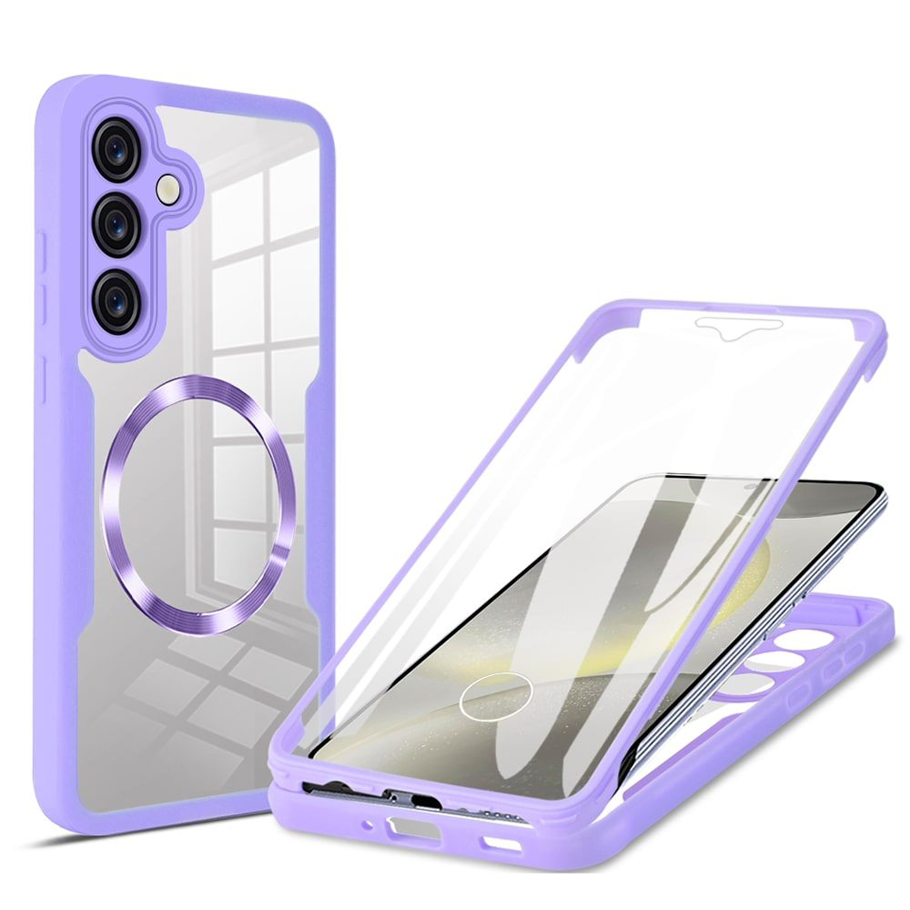Techsuit ColorVerse 360 – ochrana obrazovky + puzdro na Samsung Galaxy S25 – fialový KF2339401