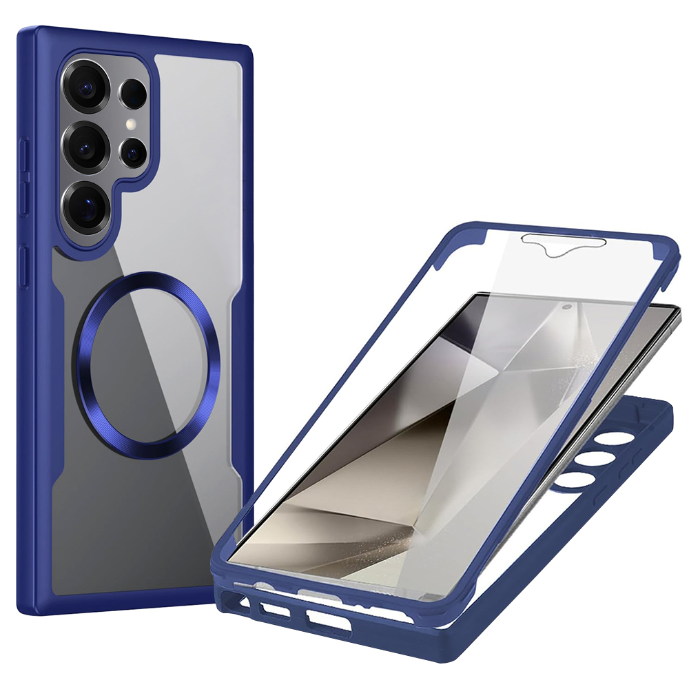 Techsuit ColorVerse 360 – ochrana obrazovky + puzdro na Samsung Galaxy S25 Ultra – modrý KF2339408