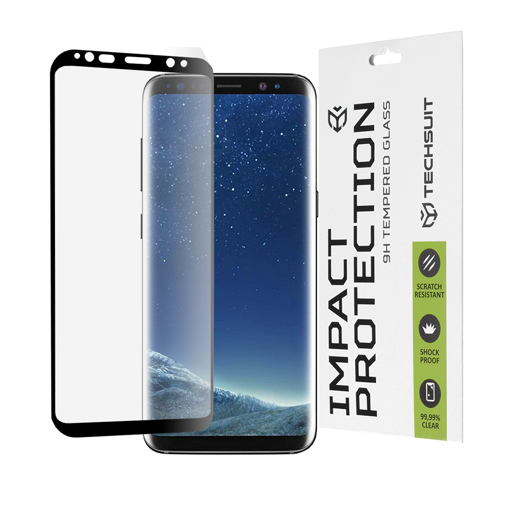 Techsuit 111D Full Cover / Full Glue Glass / 3D Curved Screen ochranné sklo na Samsung Galaxy S8 – čierne KF2344988