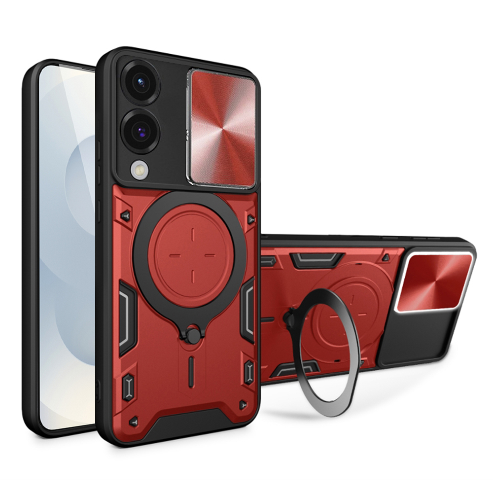 Techsuit CamGuard Pro kryt na Samsung Galaxy S25 Edge – červený KF2346379