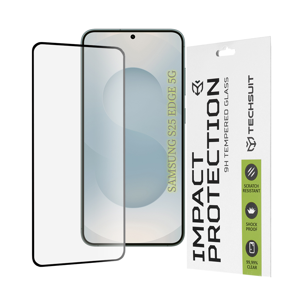 Techsuit 111D Full Cover / Full Glue Glass ochranné sklo na Samsung Galaxy S25 Edge – čierne KF2346383