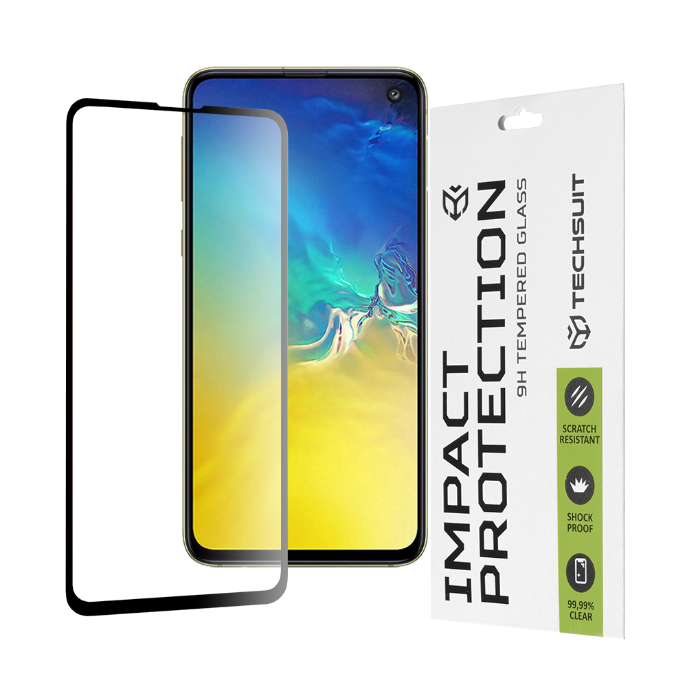 Techsuit 111D Full Cover / Full Glue Glass ochranné sklo na Samsung Galaxy S10e – čierne KF235611