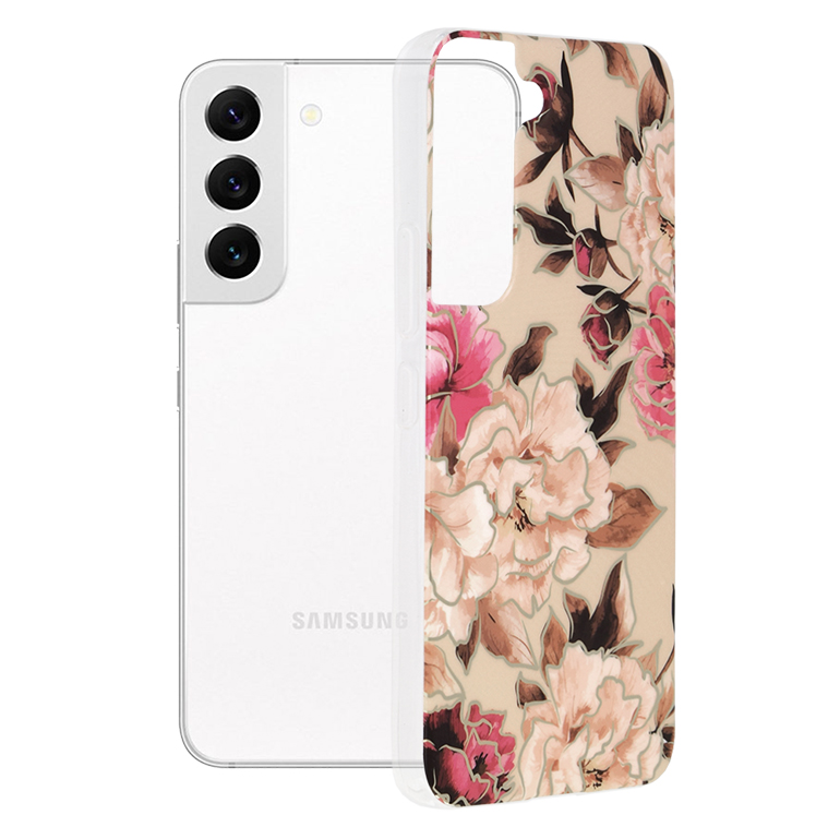 Techsuit Marble Series – puzdro na Samsung Galaxy S22 – Mary Berry Nude KF238891