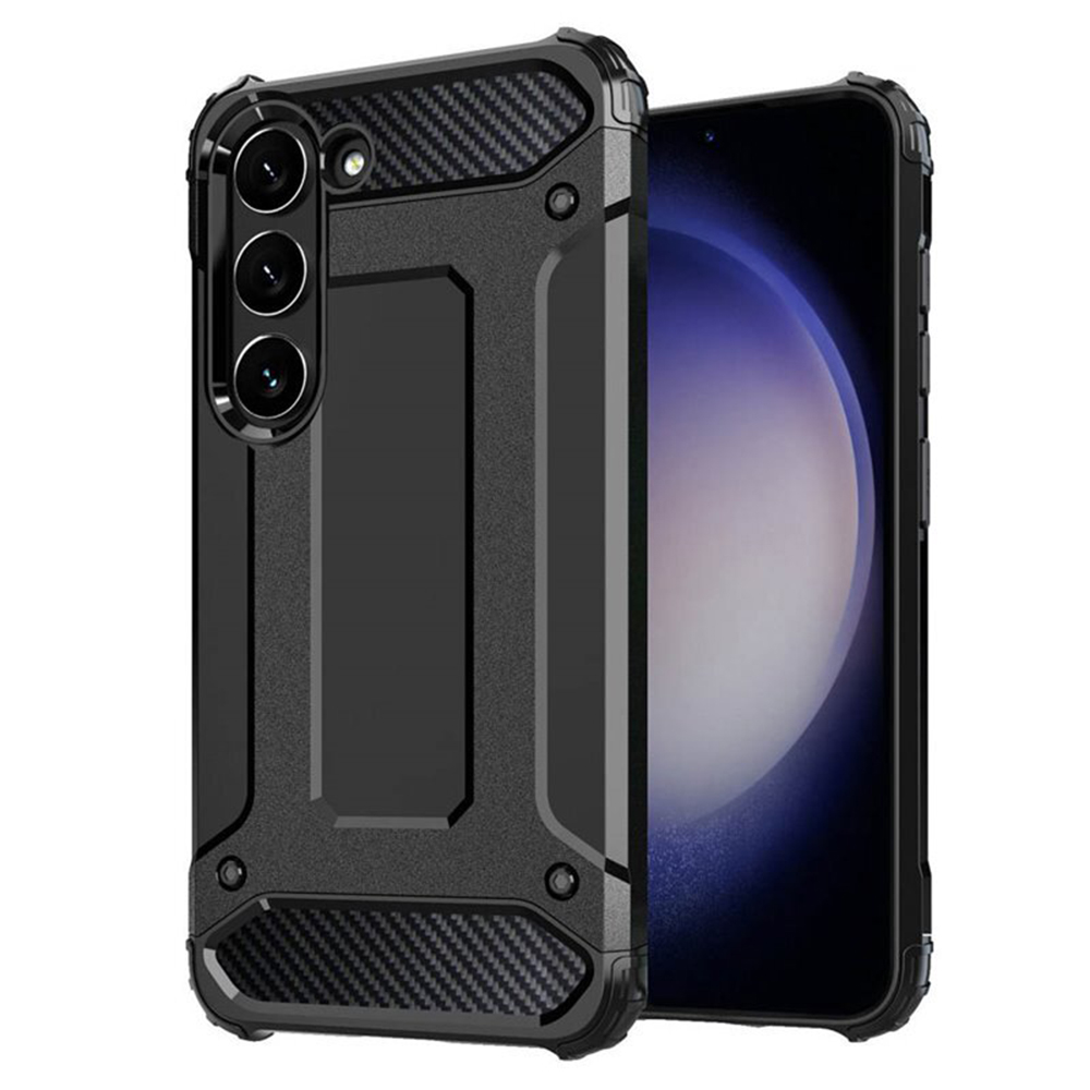 Techsuit Hybrid Armor – puzdro na Samsung Galaxy S23 – čierny KF2311453