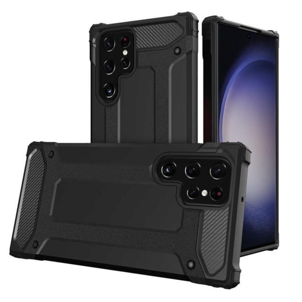 Techsuit Hybrid Armor – puzdro na Samsung Galaxy S23 Ultra – čierny KF2311455