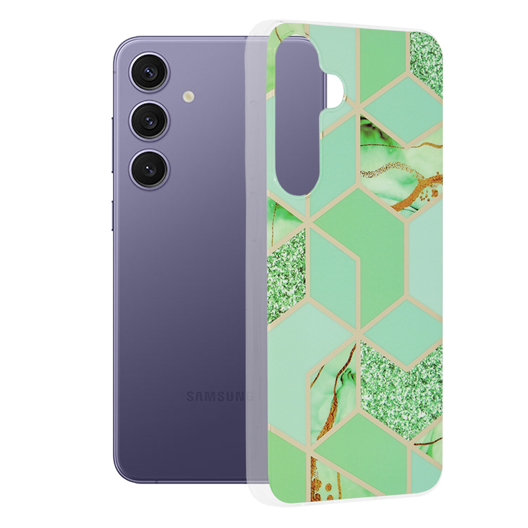 Techsuit Marble Series – puzdro na Samsung Galaxy S24 Plus – Green Hex KF2317432