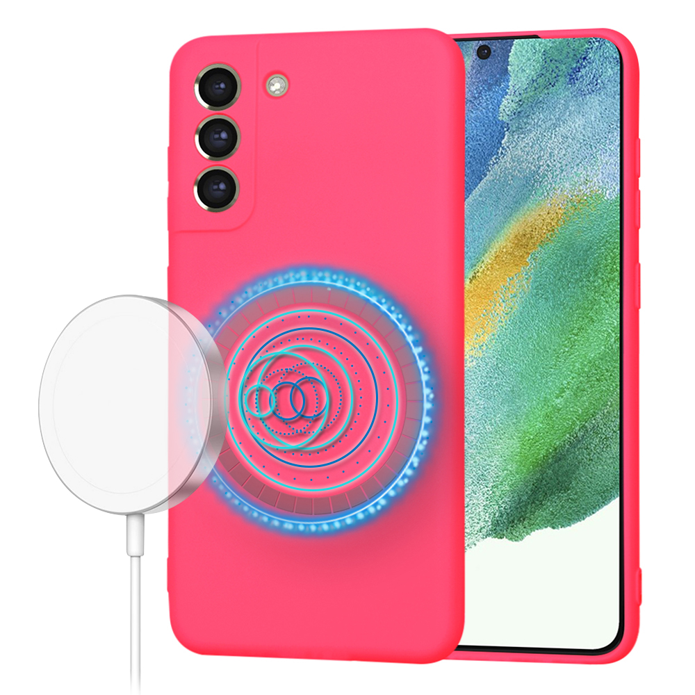 Techsuit SoftFlex MagSafe – puzdro na Samsung Galaxy S21 FE 5G – hot pink KF2336759