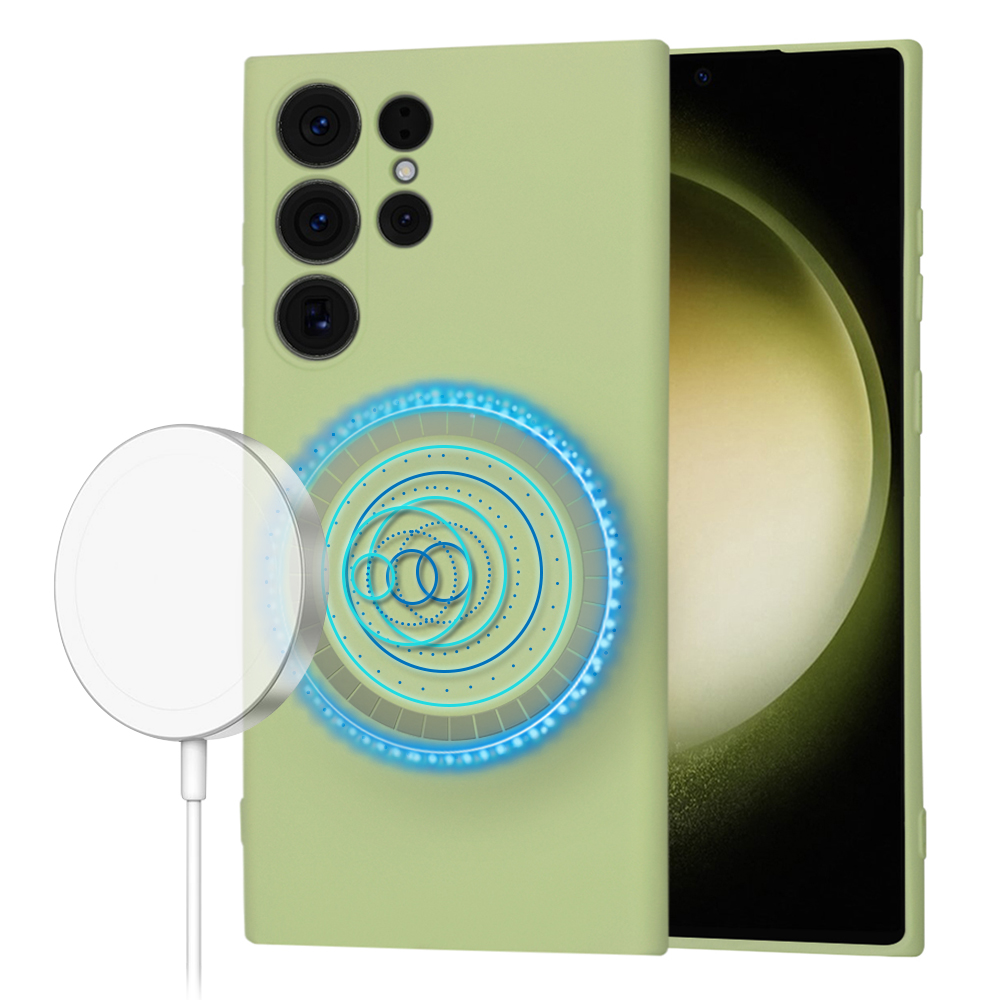 Techsuit SoftFlex MagSafe – puzdro na Samsung Galaxy S23 Ultra – matcha KF2336788