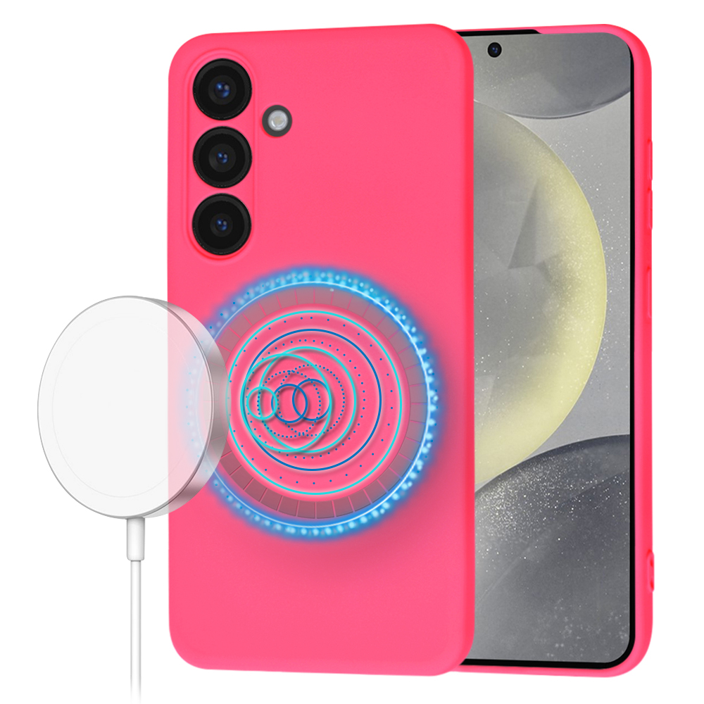 Techsuit SoftFlex MagSafe – puzdro na Samsung Galaxy S24 – hot pink KF2336831