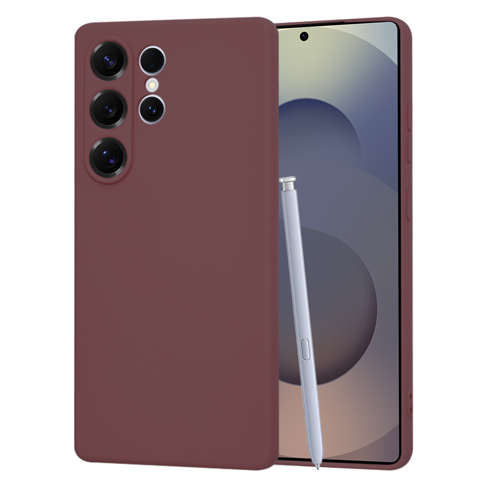 Techsuit SoftFlex – puzdro na Samsung Galaxy S25 Ultra – slivkovočervený KF2339351