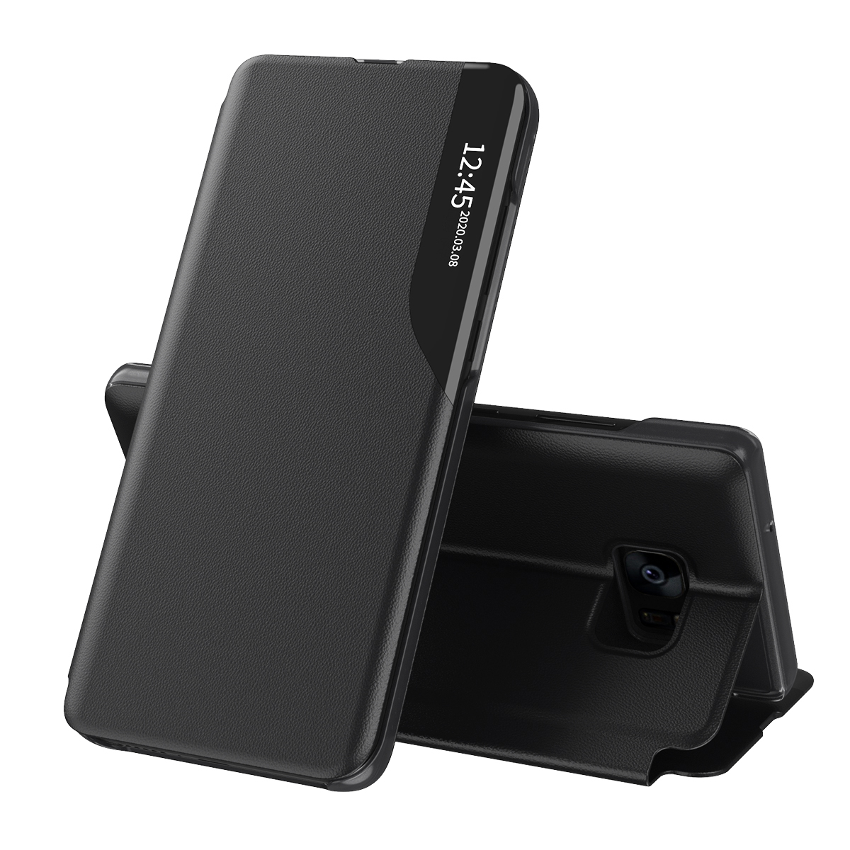 Techsuit eFold Series – puzdro na Samsung Galaxy S7 Edge – čierny KF233026