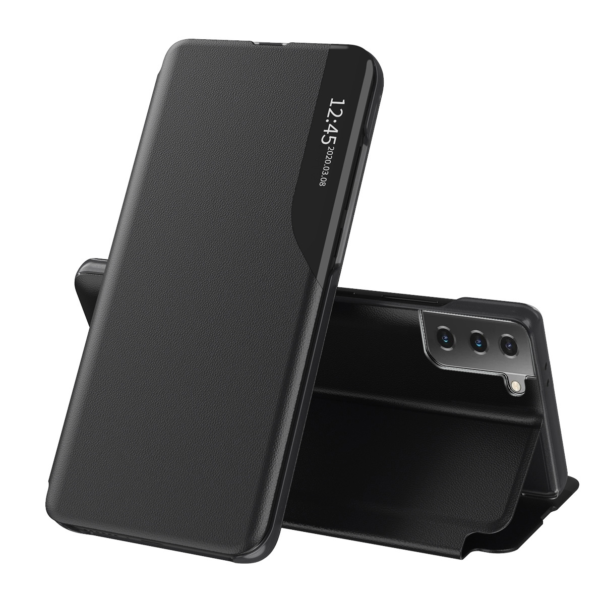 Techsuit eFold Series – puzdro na Samsung Galaxy S21 – čierny KF233003