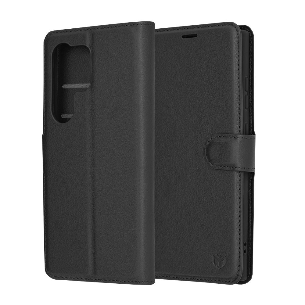 Techsuit Leather Folio – puzdro na Samsung Galaxy S24 Ultra – čierny KF2323559