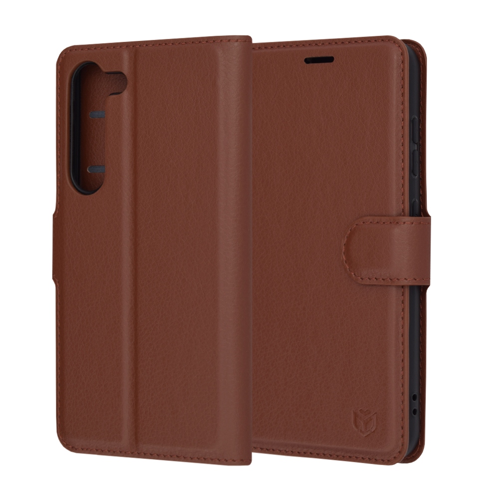 Techsuit Leather Folio – puzdro na Samsung Galaxy S23 – hnedý KF2323646