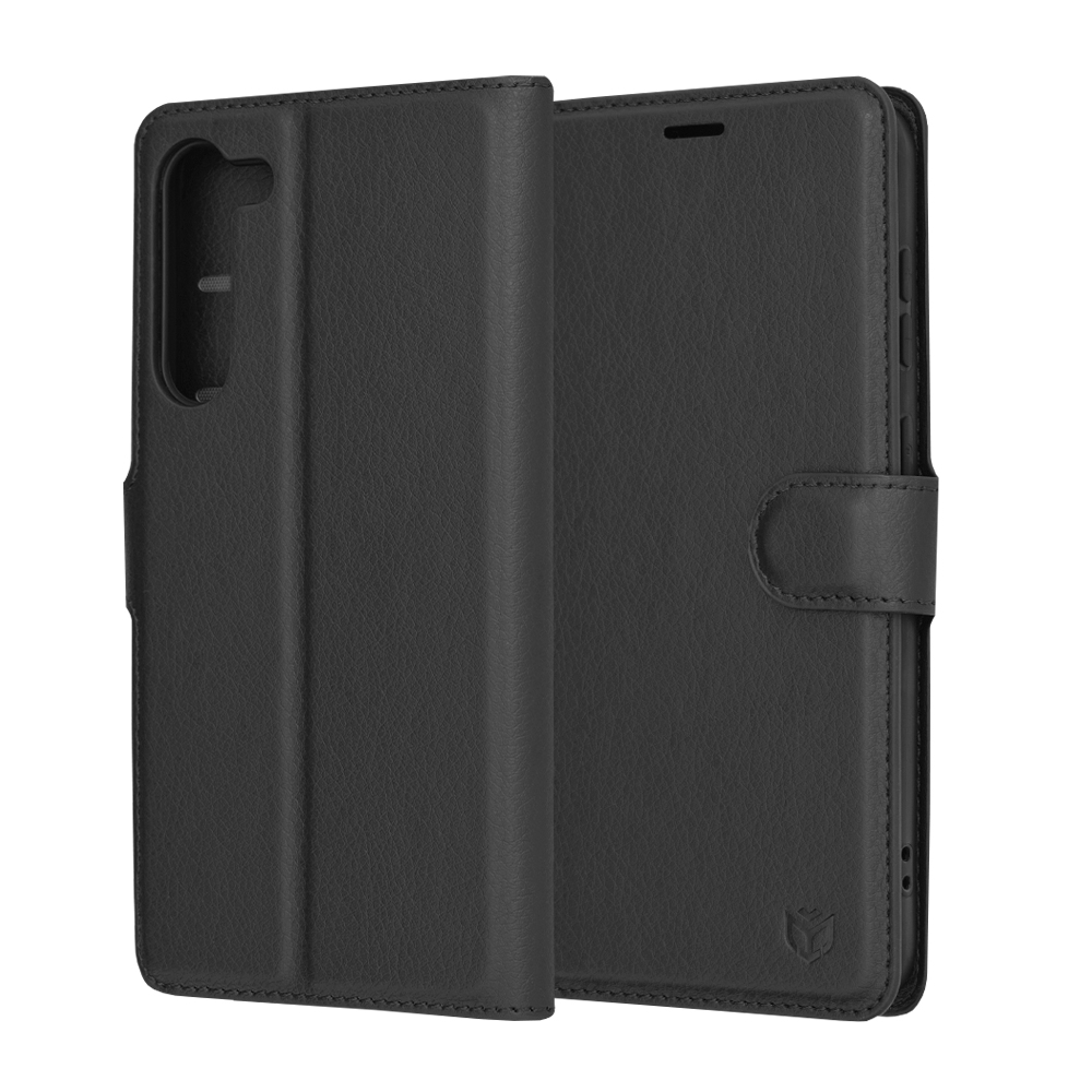 Techsuit Leather Folio – puzdro na Samsung Galaxy S23 Plus – čierny KF2323647