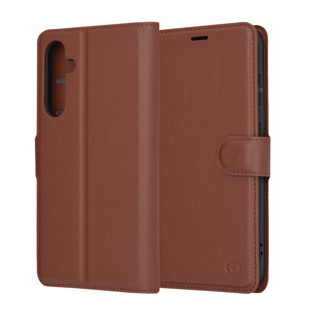 Techsuit Leather Folio – puzdro na Samsung Galaxy S23 FE – hnedý KF2323662